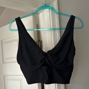 Old Navy Black Swim Top with Structured V-Neck
